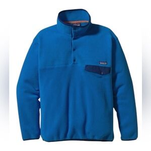 Patagonia Vintage Synchilla Snap-T Pullover Sweatshirt Blue Size Medium